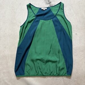Thakoon For Target Tank Top Womens Size L Blue Green‎ Color Block Sleeveless